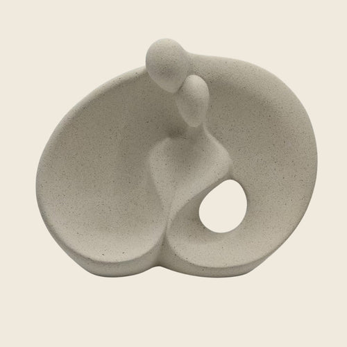 Abstract Ceramic Couple Sculpture