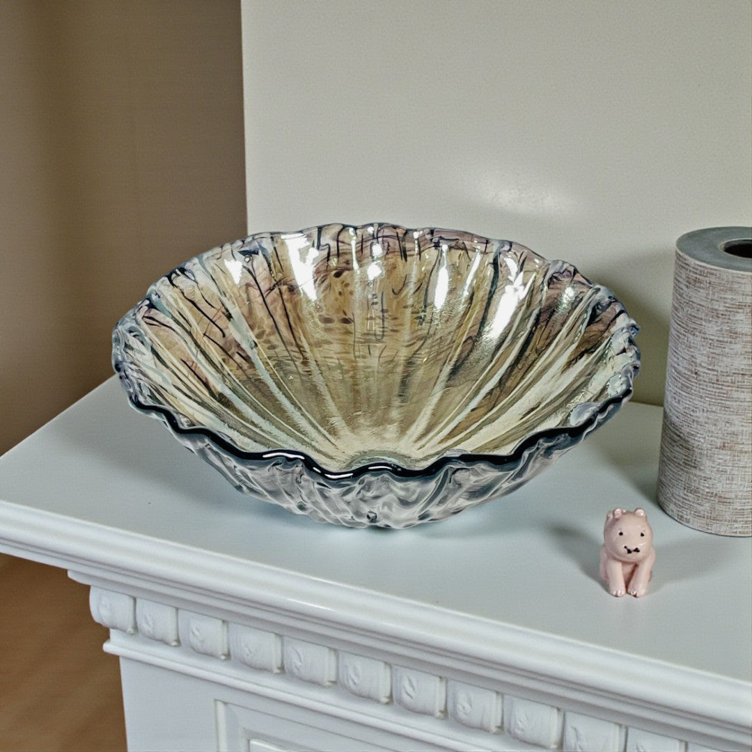 luxury Italian Glass Decor Bowl