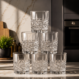 Elegant Vintage Fashioned Glasses Set of 6