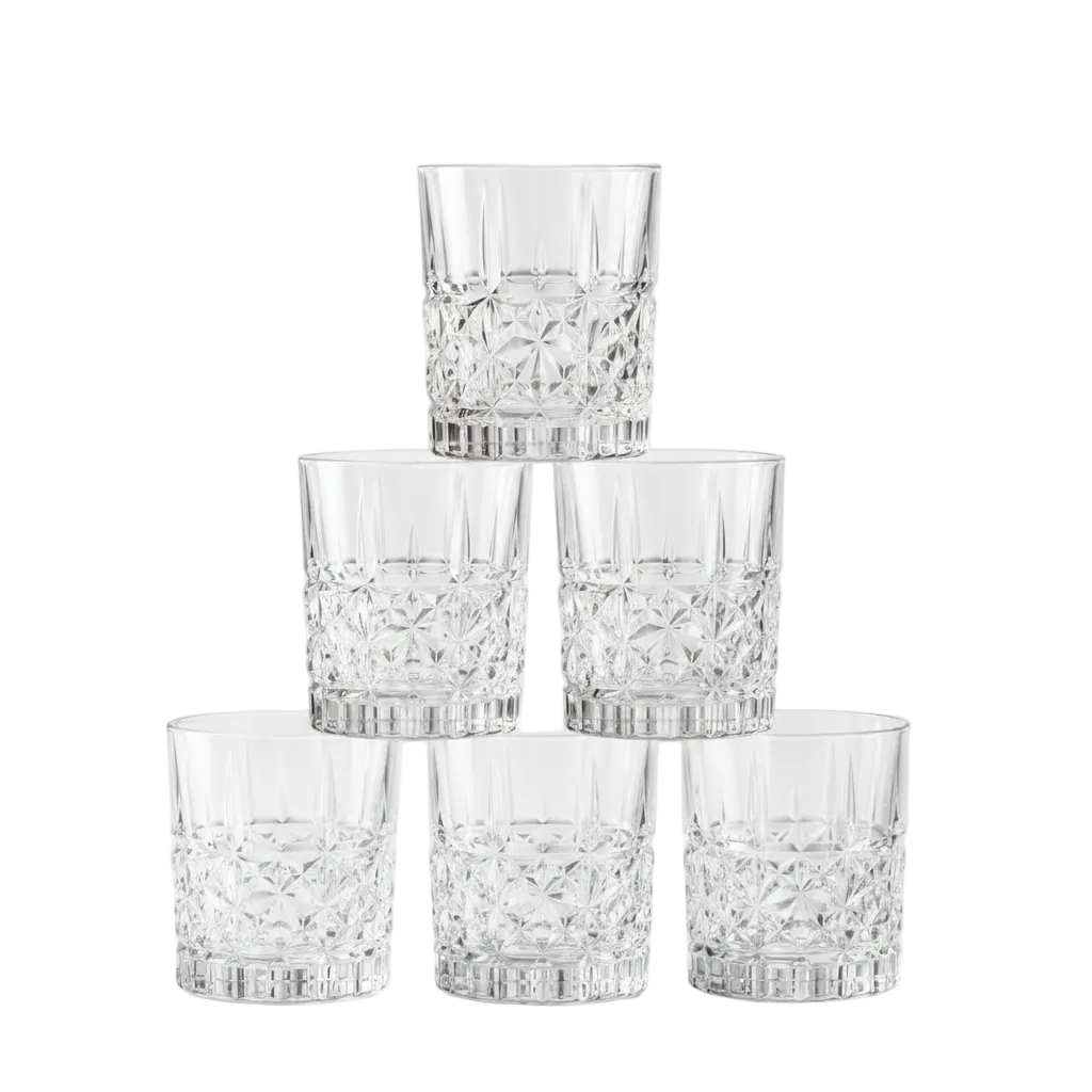 Elegant Vintage Fashioned Glasses Set of 6
