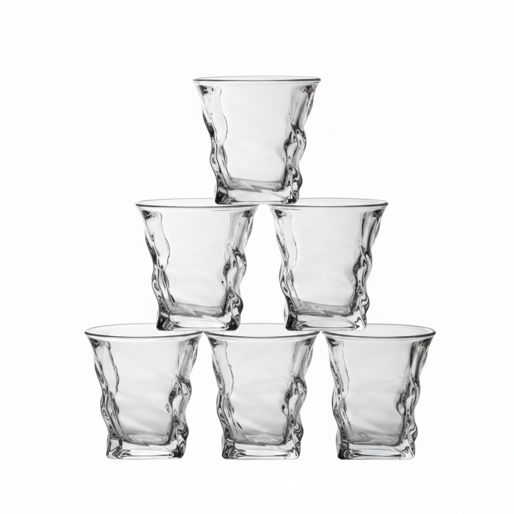 Crystal Twist Whiskey Glasses Set of 6
