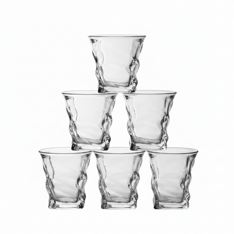 Crystal Twist Whiskey Glasses Set of 6
