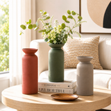 Minimalist Textured Ceramic Vase Set