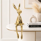 Modern Golden Sitting Rabbit Sculpture