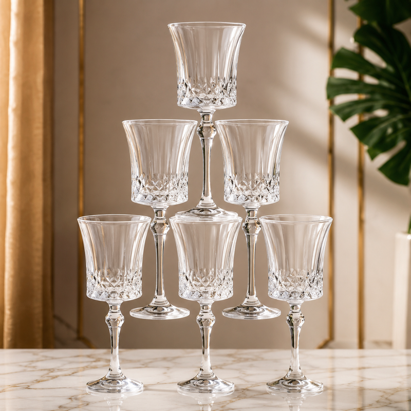 Royal Cut Wine Glasses Set of 6