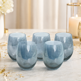 Elegant Smokey Grey Tinted Glasses Set of 6