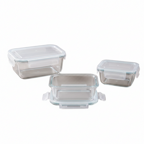 Multipurpose Glass Storage 3 Piece Set