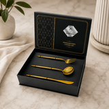 Luxury Matte Gold Cutlery 3 Piece Set