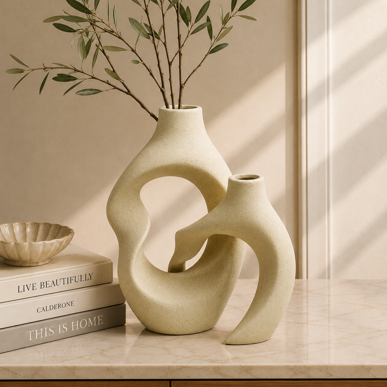 Modern Interlocking Vase Set