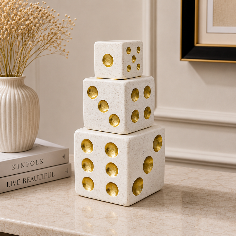 Abstract Tapered Dice Sculpture Showpiece