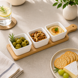 Minimalist Trio Bowl Set with Paddle Board Tray