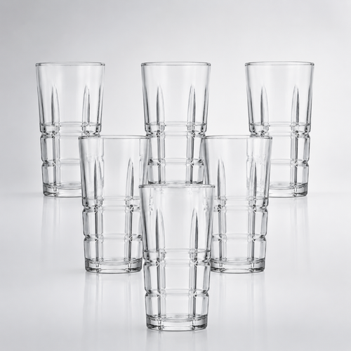Modern Grid Glasses Set of 6