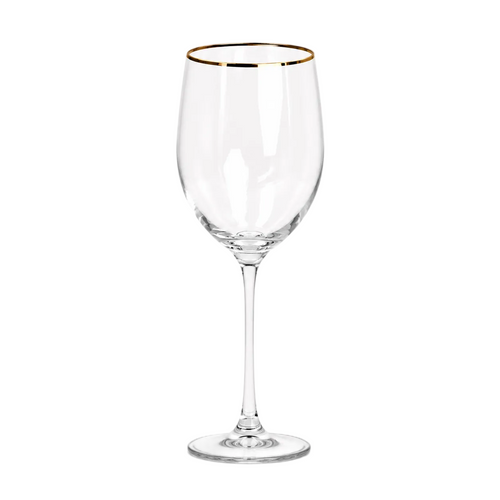 Elegant Gold-Rimmed Wine Glasses Set of 6