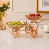 Rose Gold Floral Cart Serving Stand