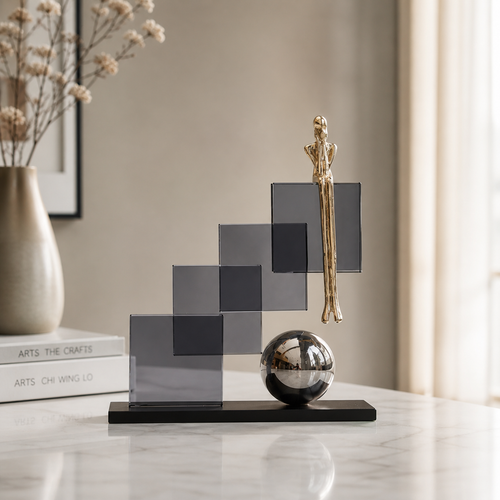 Modern Abstract Glass Sculpture