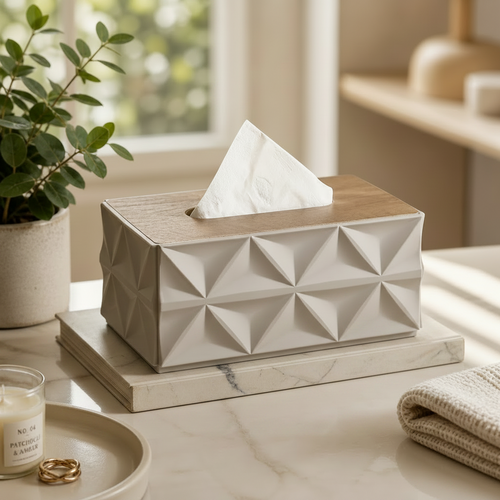 Modern Geometric Tissue Box Holder