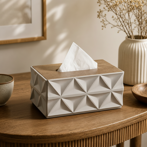 Modern Geometric Tissue Box Holder