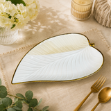 Elegant Leaf-Shaped Serving Platter