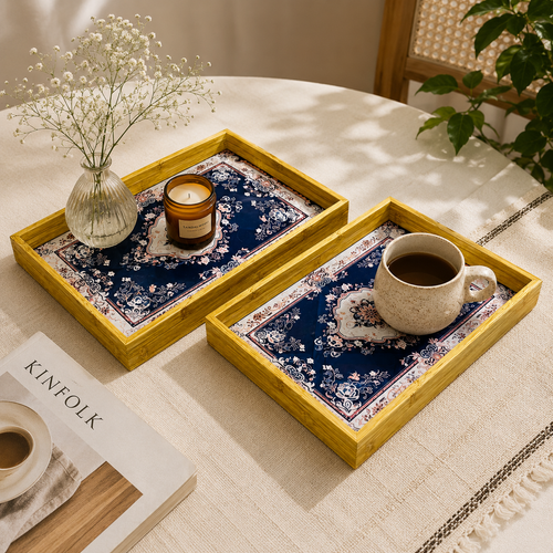 Royal Persian Print Serving Tray Set