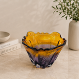 Modern Amber & Smoky Purple Artistic Centerpiece