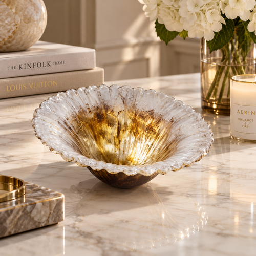 Eternity Brown Leaf Decorative Bowl