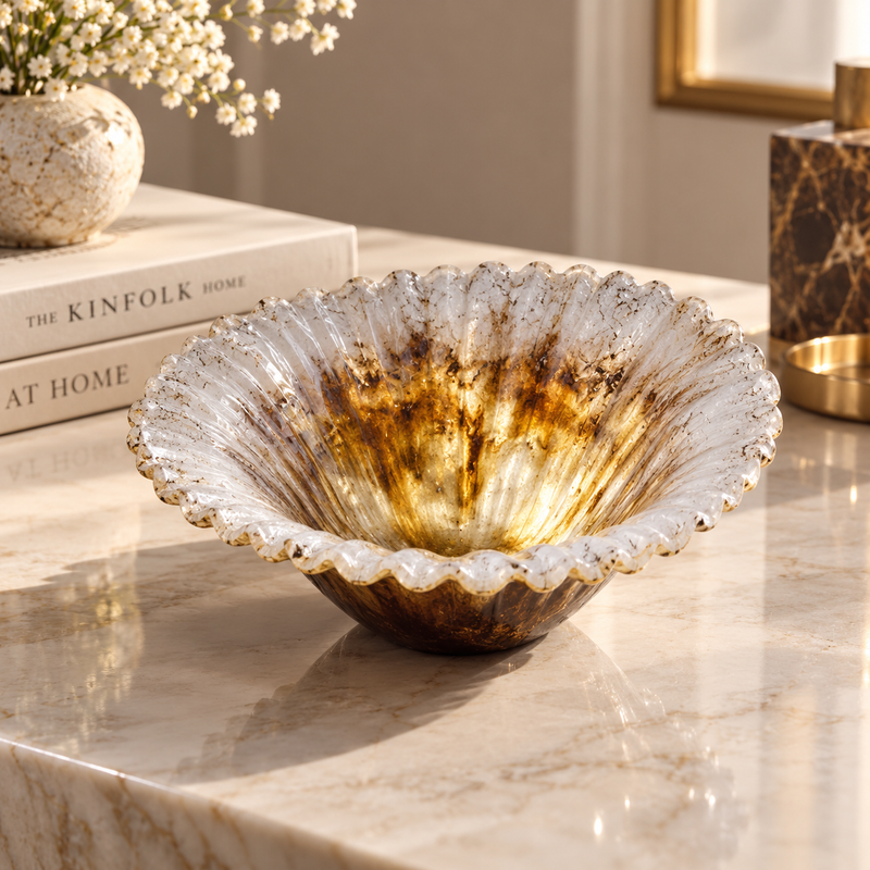 Eternity Brown Leaf Decorative Bowl