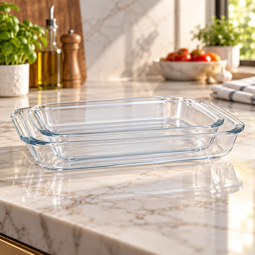Rectangular Glass Casserole Dish Set