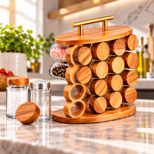 Glass Spice Jar Set