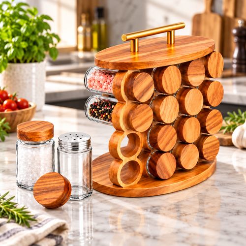 Glass Spice Jar Set