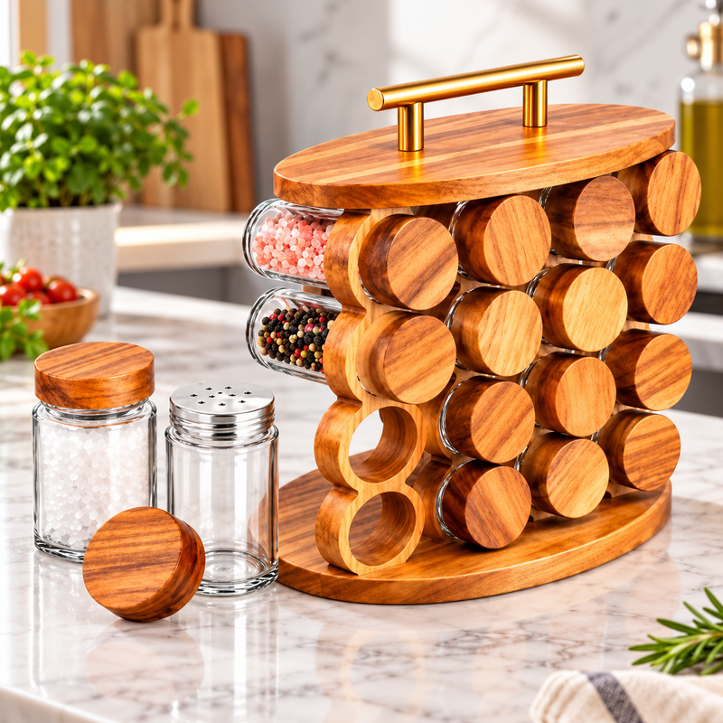 Glass Spice Jar Set