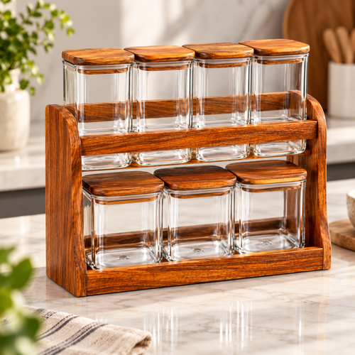 Elegant Glass Storage Jar Set