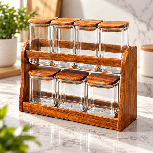 Elegant Glass Storage Jar Set
