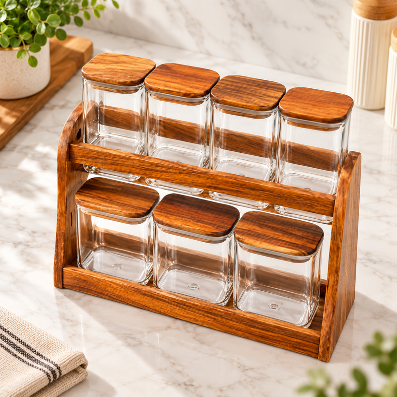 Elegant Glass Storage Jar Set
