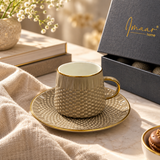 Modern Textured Coffee Cup Set 12 Piece