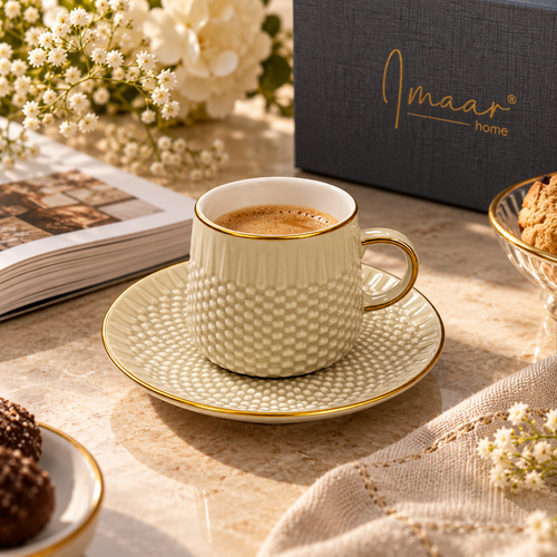 Modern Textured Coffee Cup Set 12 Piece
