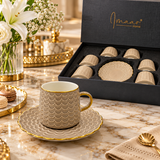 Modern Fish Scaled Coffee Cup Set 12 Piece