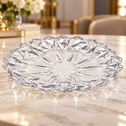 Modern Geometric Crystal Fruit Plate