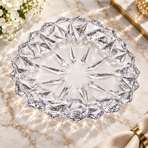 Modern Geometric Crystal Fruit Plate