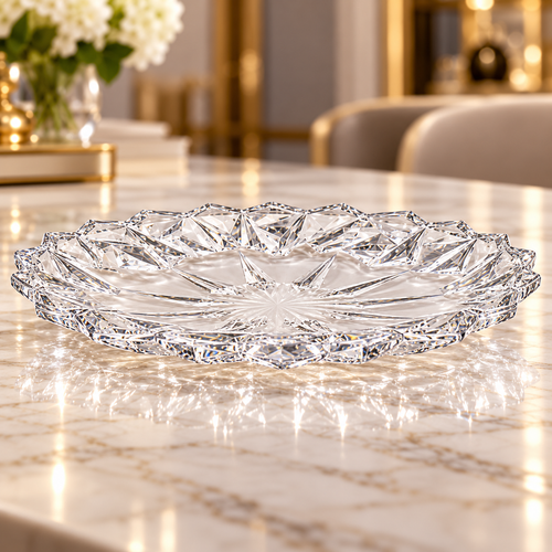 Modern Geometric Crystal Fruit Plate