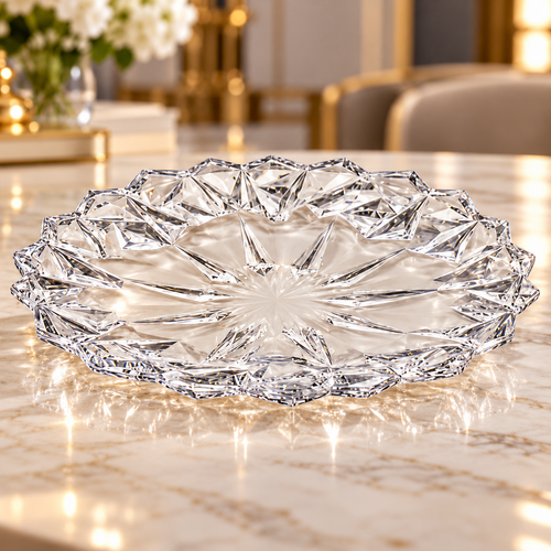 Modern Geometric Crystal Fruit Plate