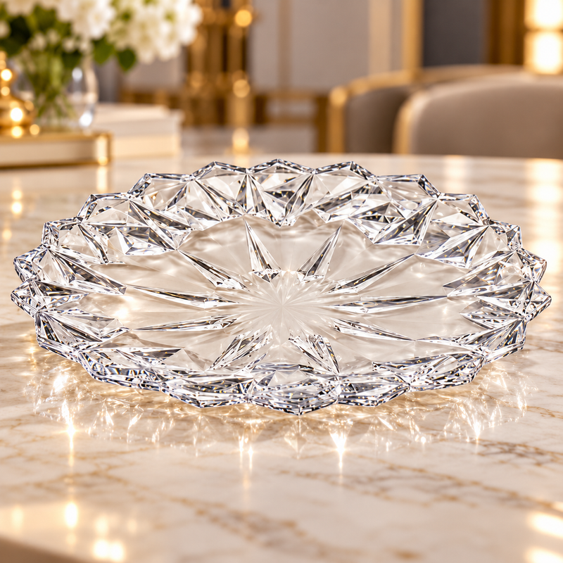 Modern Geometric Crystal Fruit Plate
