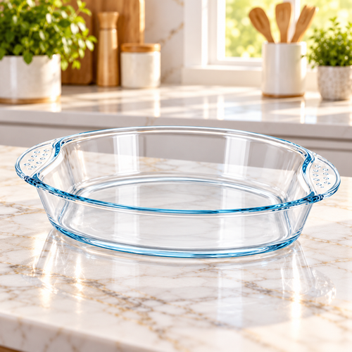 Modern Clear Glass Baking Dish Set 3 Piece