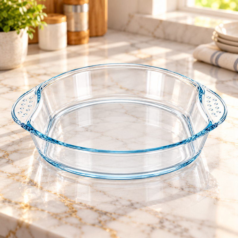 Modern Clear Glass Baking Dish Set 3 Piece