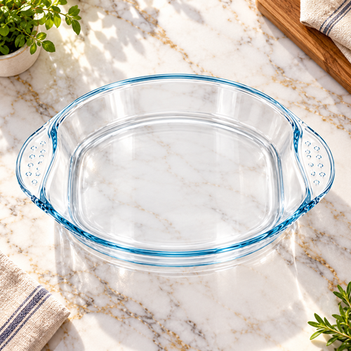 Modern Clear Glass Baking Dish Set 3 Piece