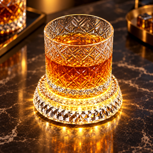 Modern Spinning Crystal Glass Tumbler (300ml)