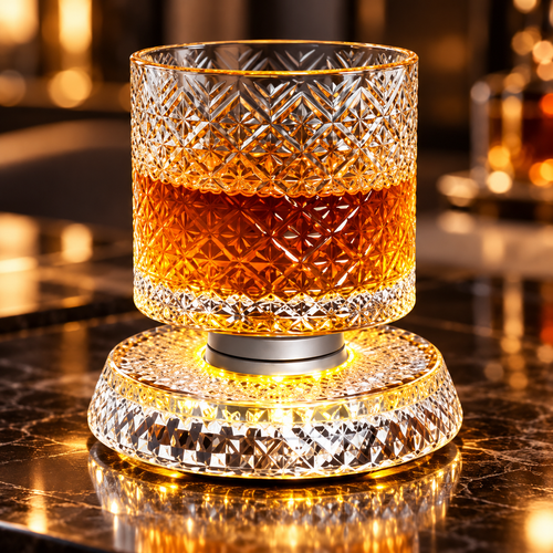 Modern Spinning Crystal Glass Tumbler (300ml)