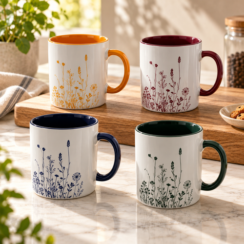 Modern Ceramic Coffee & Tea Mug Set