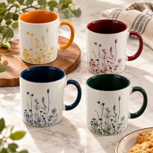 Modern Ceramic Coffee & Tea Mug Set