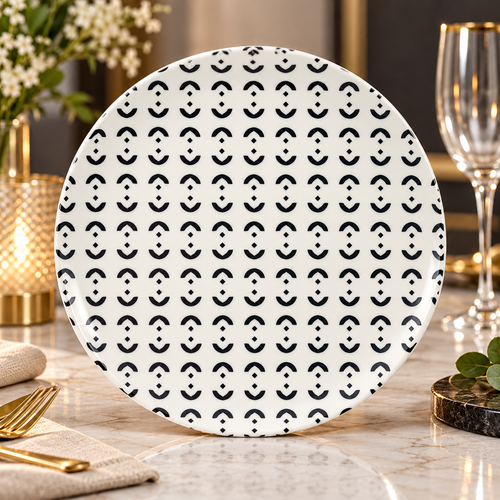 Modern Printed Bamboo Fiber Coaster Set of 4