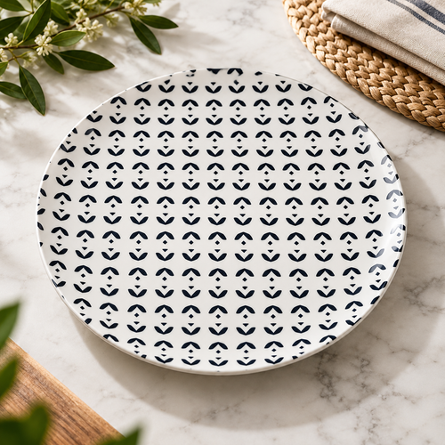 Modern Printed Bamboo Fiber Coaster Set of 4